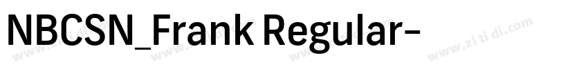 NBCSN_Frank Regular字体转换